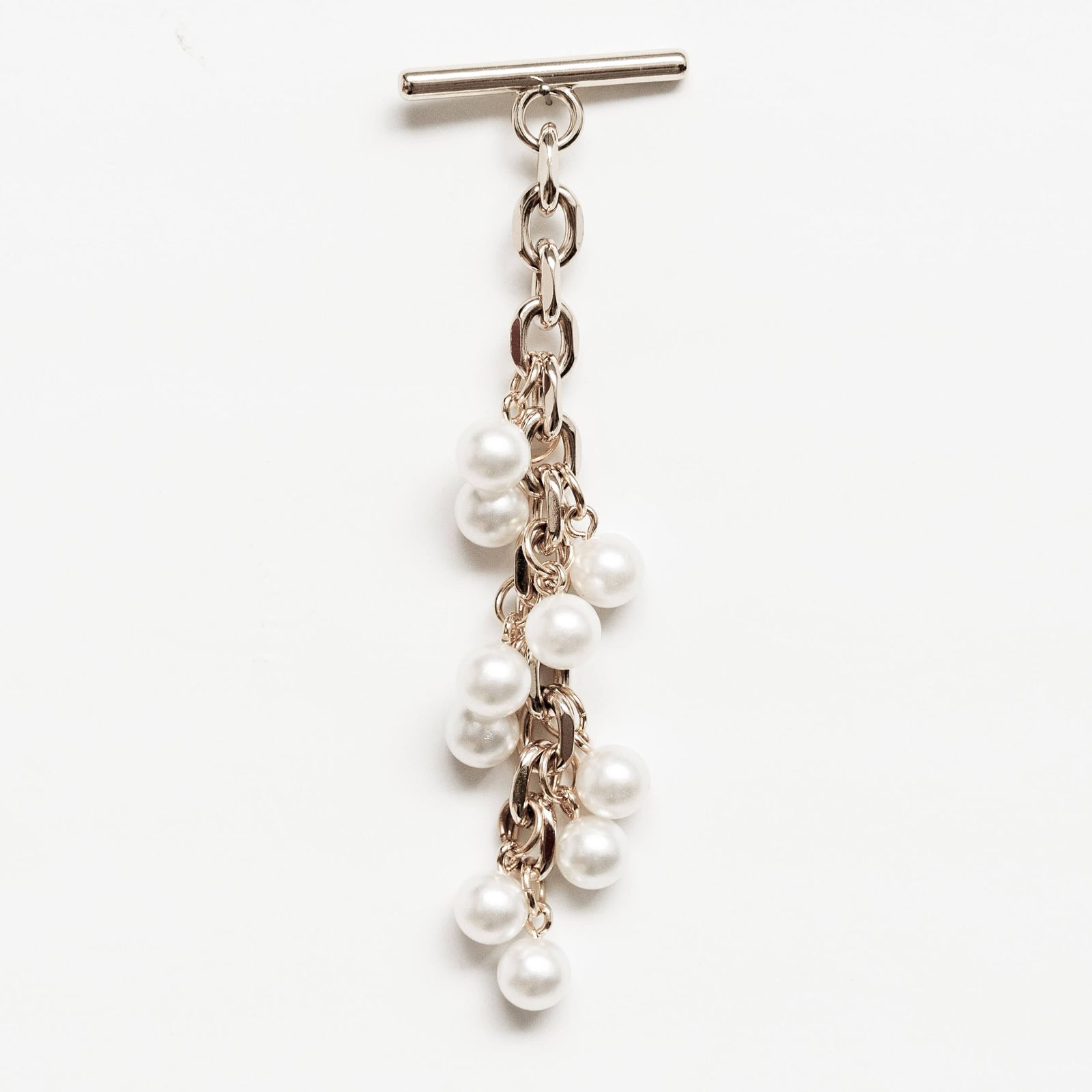 Venus Tassel | Pearl with Silver hardware