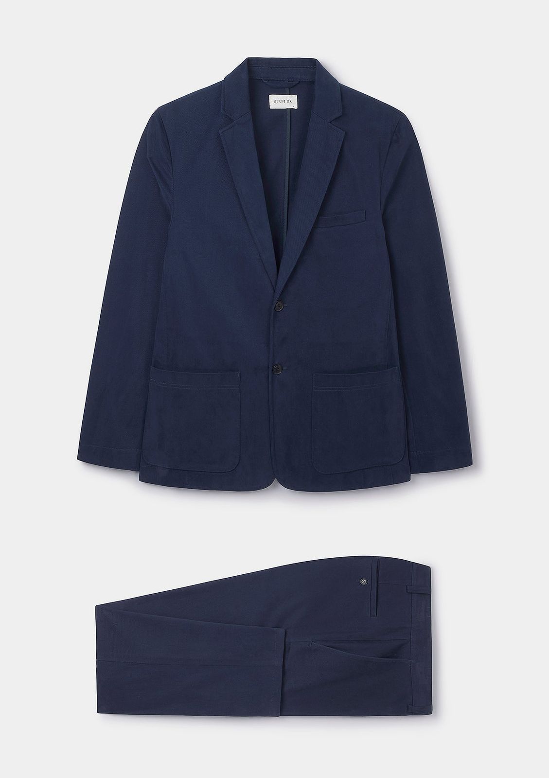 Navy Cotton Twill Suit