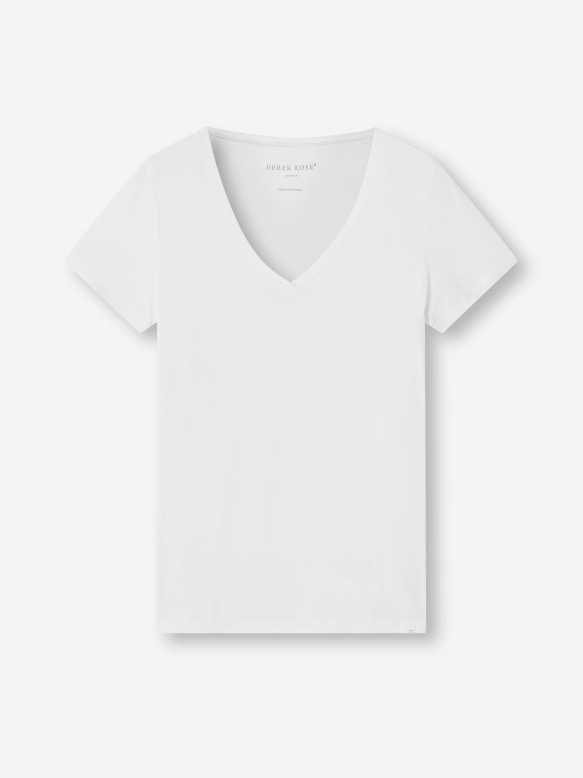 Lara Micro Modal V-neck T-shirt White