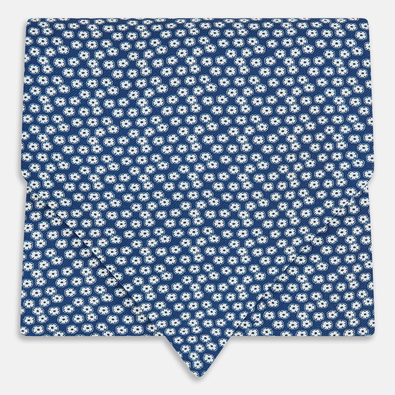 Azzurro Flower Patterned Silk Cravat