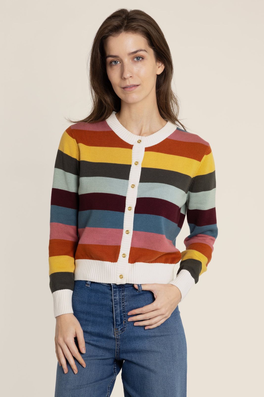 The Kōr Organic Cotton Stripe Cardigan