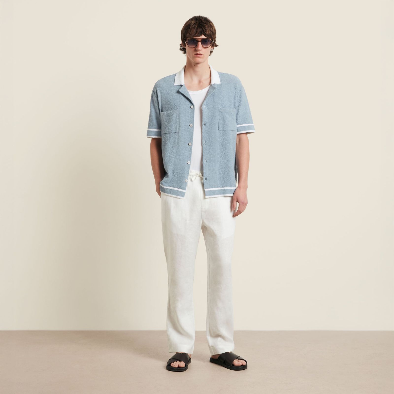 Armando Knitted Shirt - Powder Blue