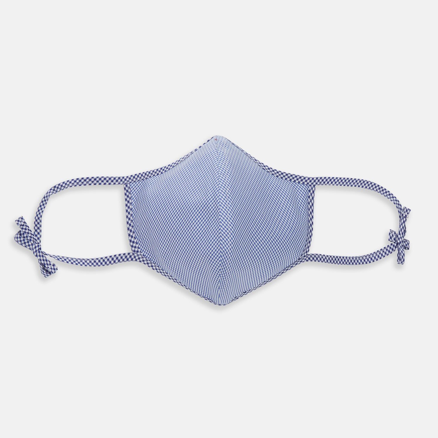 White & Navy Multi Check Commuter Mask With 3 Viroformulaâ„¢ Filters