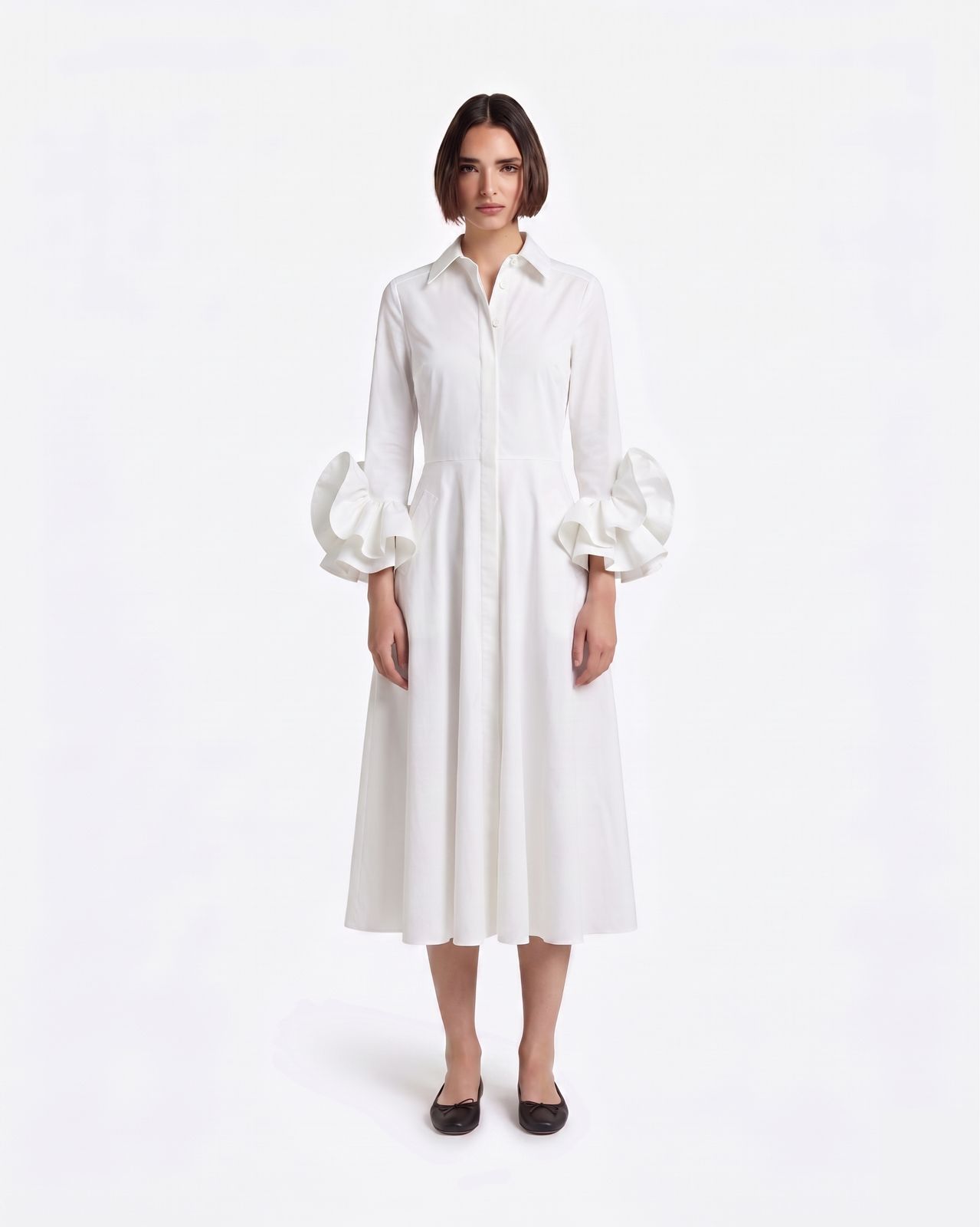Belisse Midi Dress in Ivory