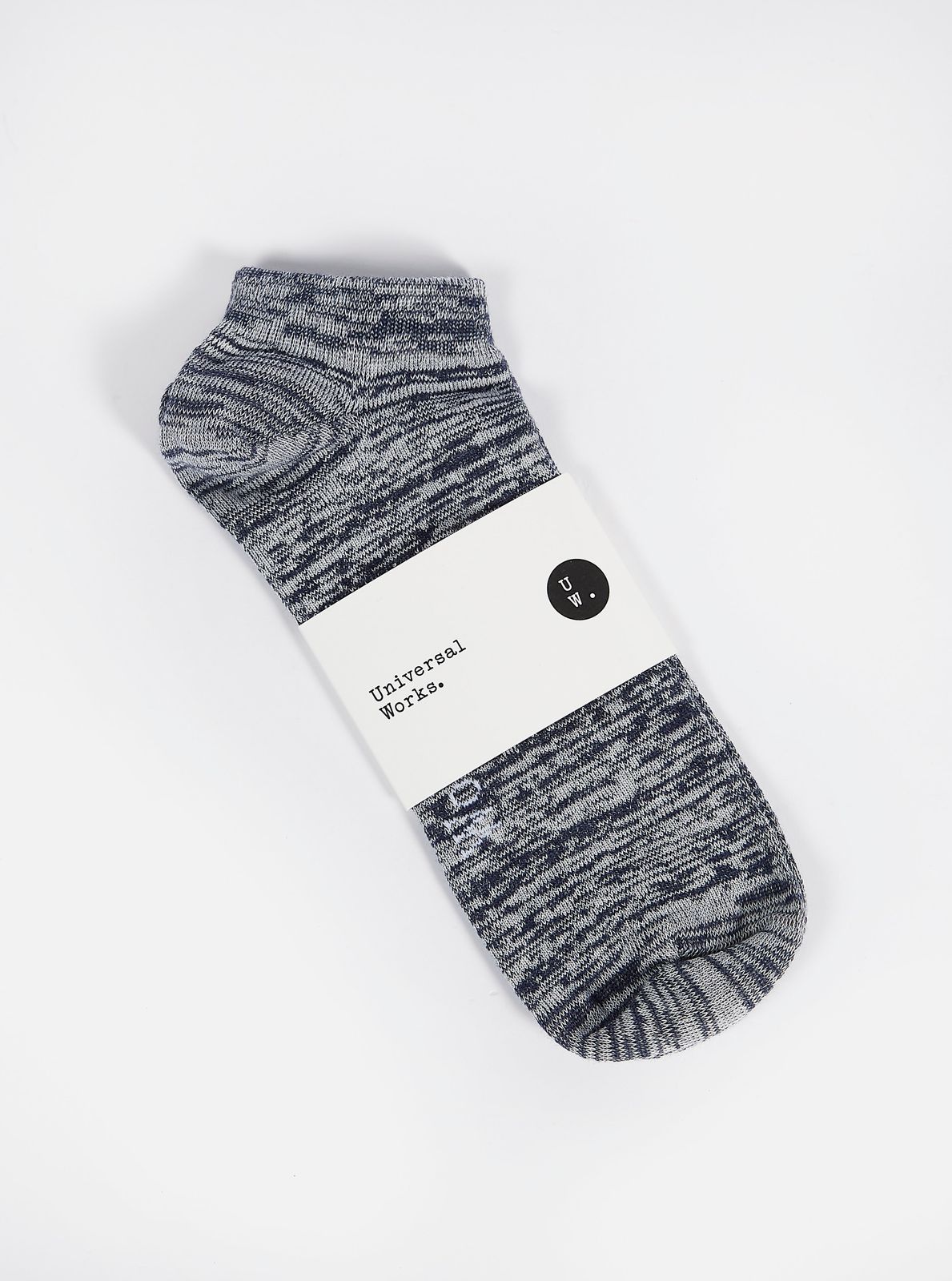 Navy Slub Knit Ankle Slub Sock