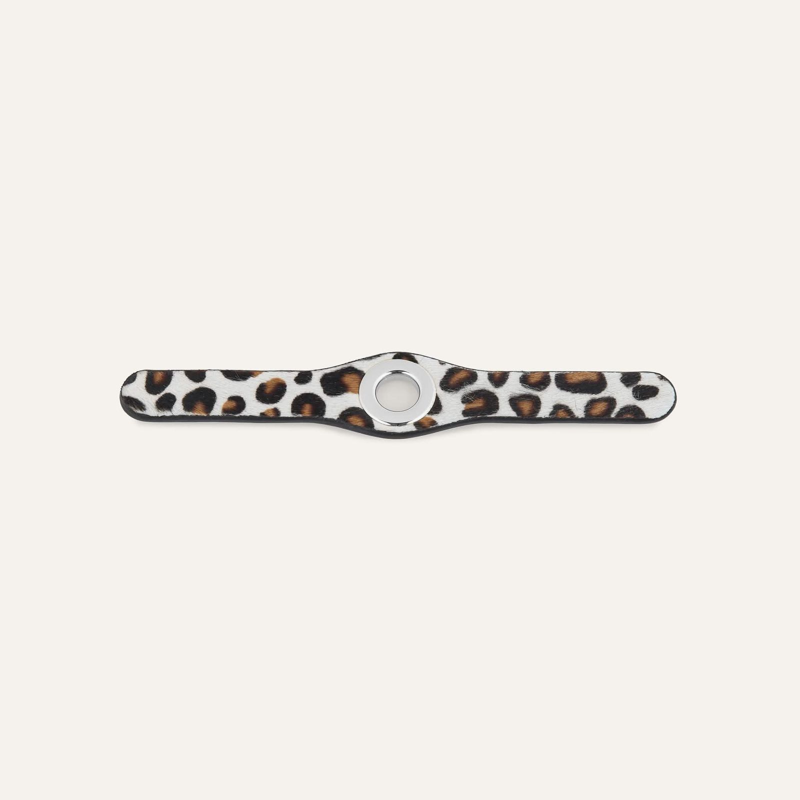 Deco Mini | Leopard Cream with Silver hardware