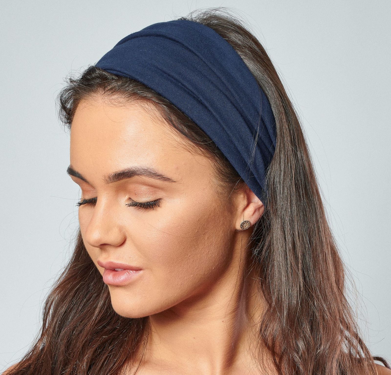 Zara | Cotton Headband - Navy Blue