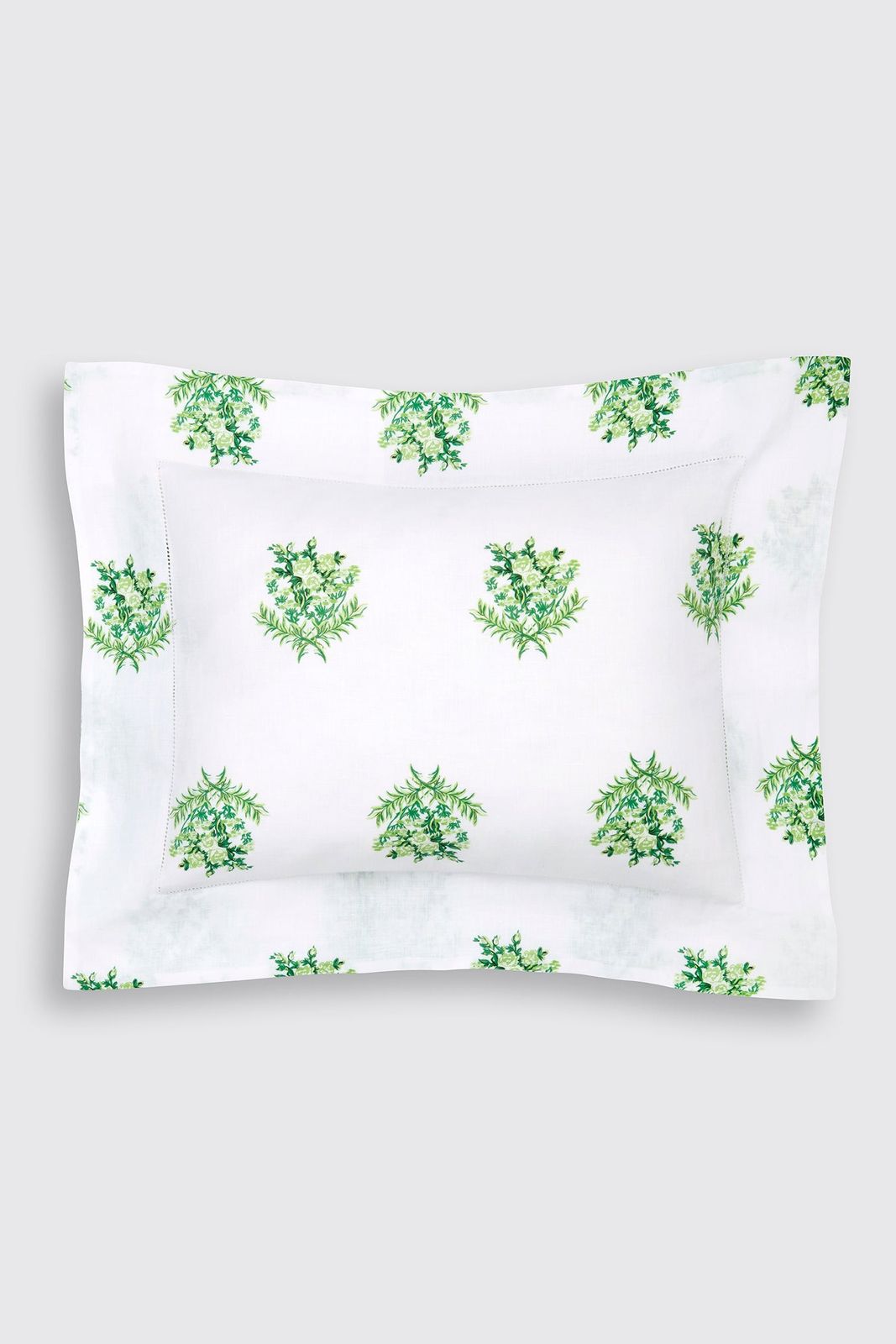 Amalia Pillow Slip in Green Flower Print