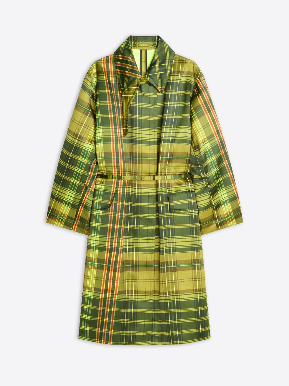 Oversized checked coat
