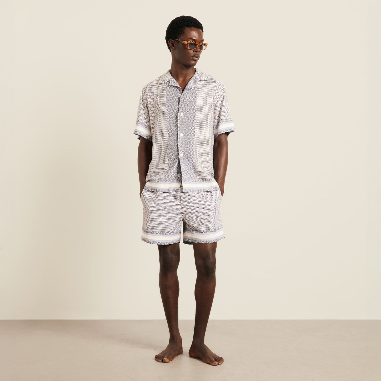 Berkeley Printed Shirt - Powder Blue