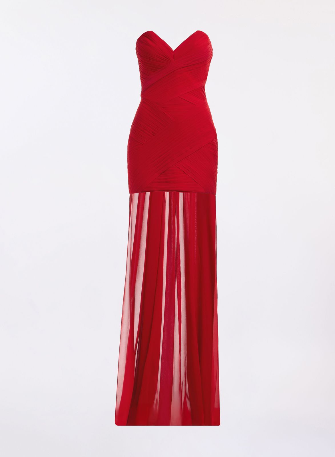 Strapless Silk Short Dress
