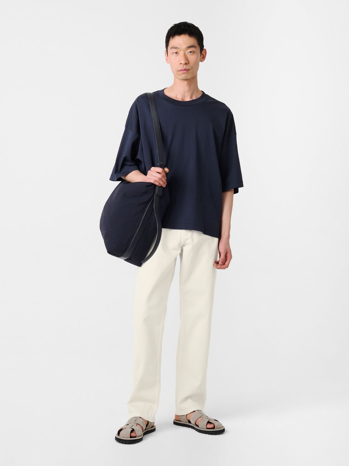 Riso Straight Leg Denim Pant in Parchment