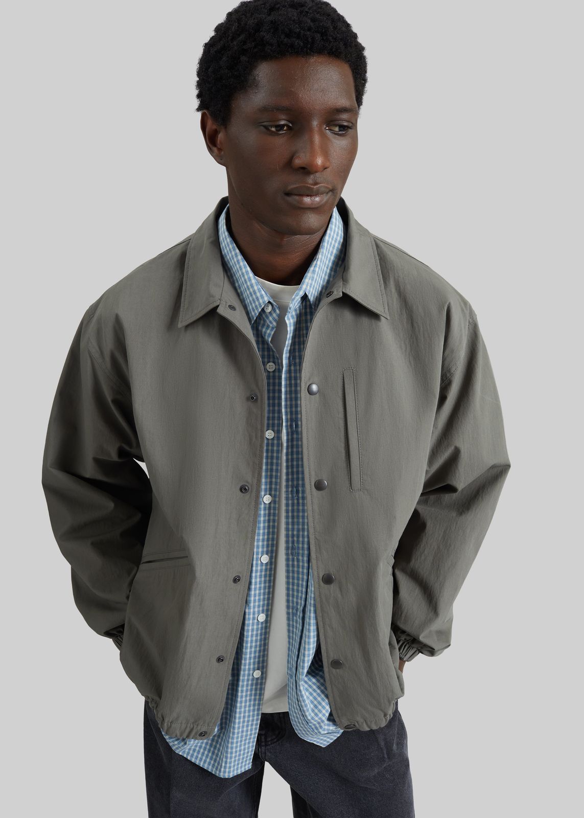 Andres Coach Jacket - Pale Olive