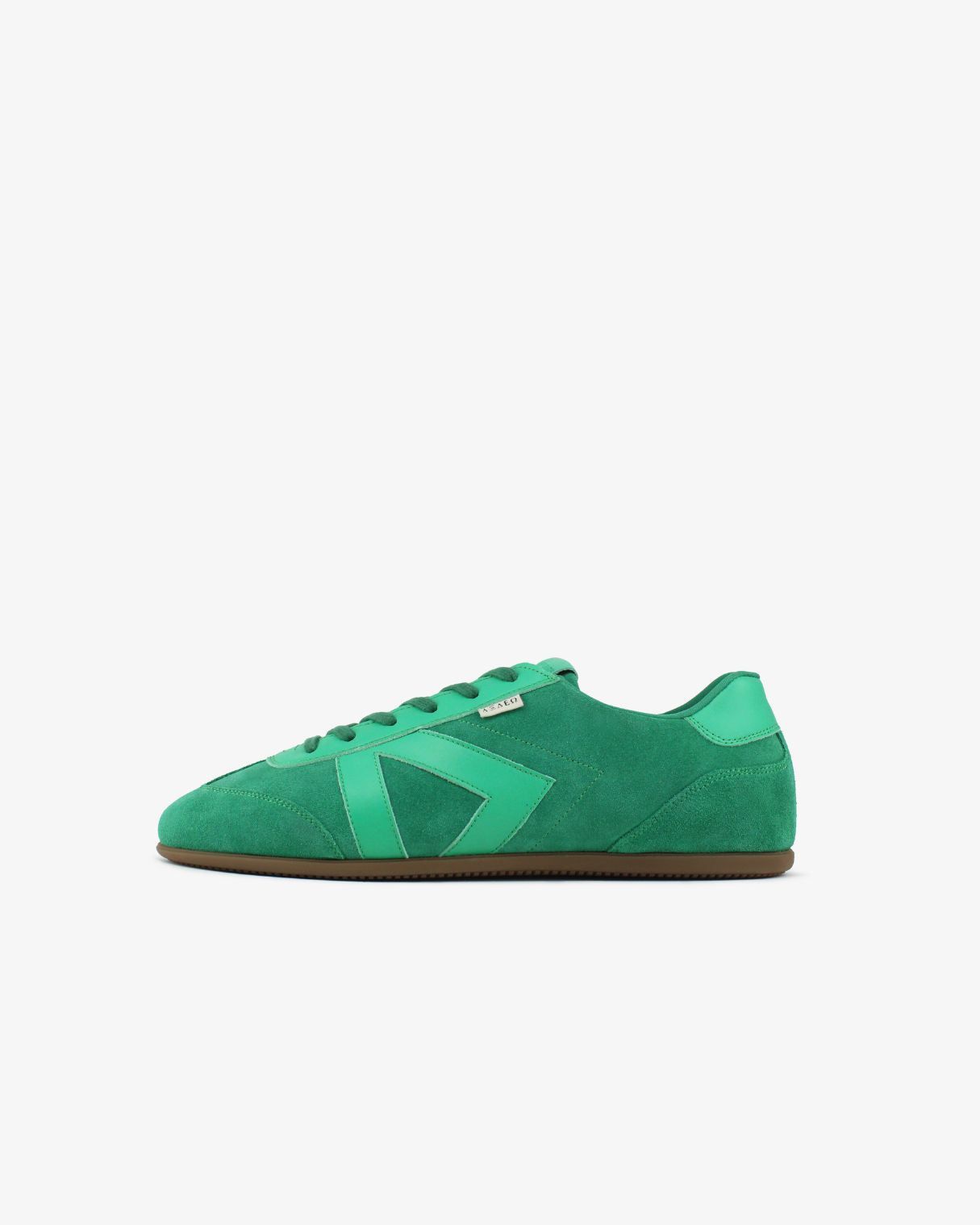 Iris Low Top Trainers - Jade Green Suede & Leather