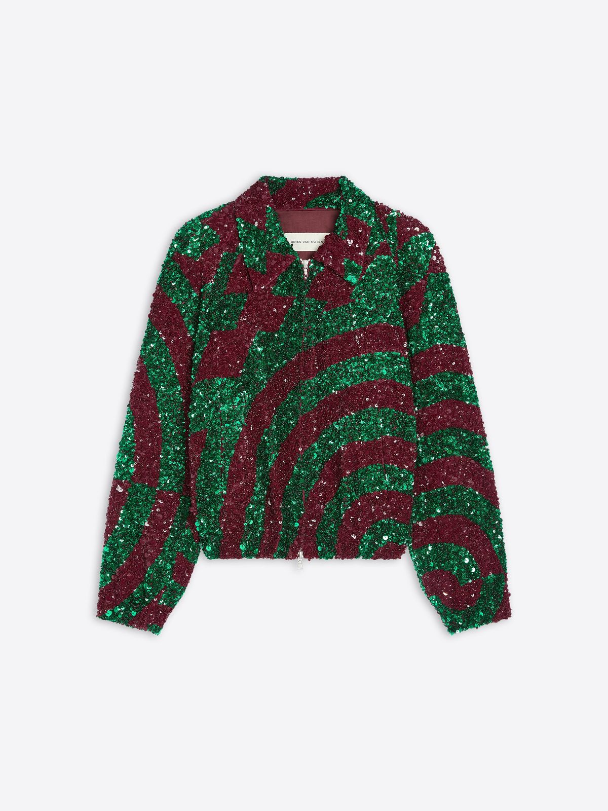 Embroidered viscose blouson
