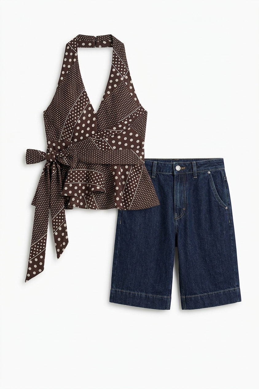 Leandra Halter Cami - Washed Black Spot