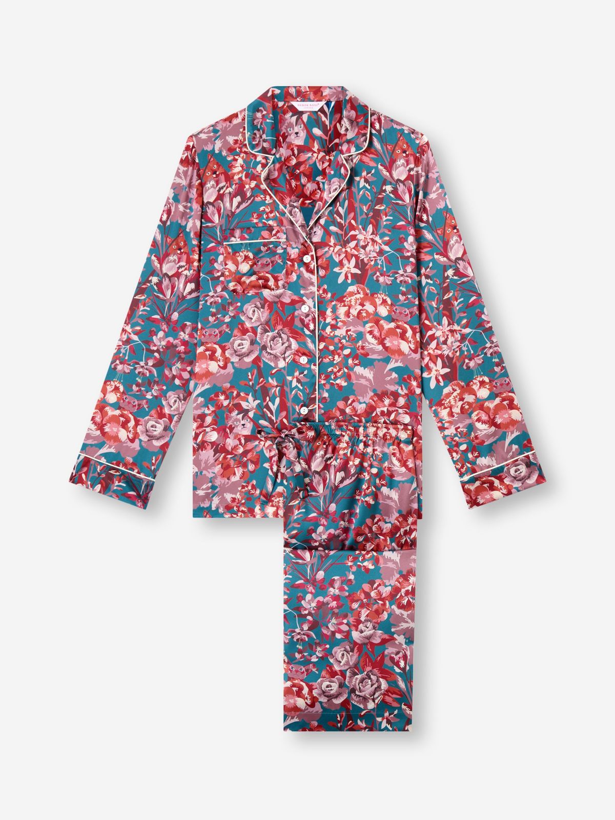 Brindisi Silk Pyjamas Multi London Garden