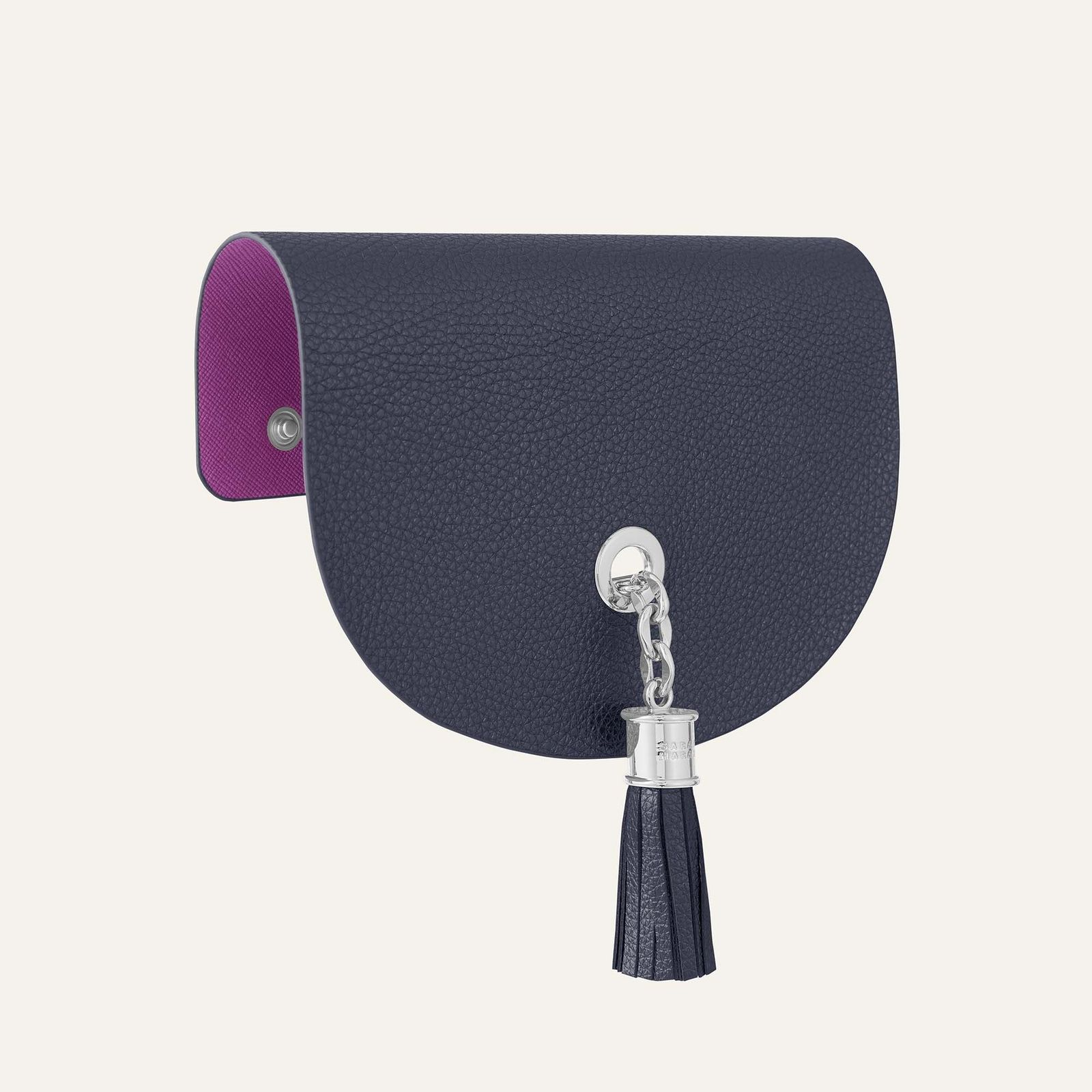 Flap Set Mini | Navy with Silver hardware