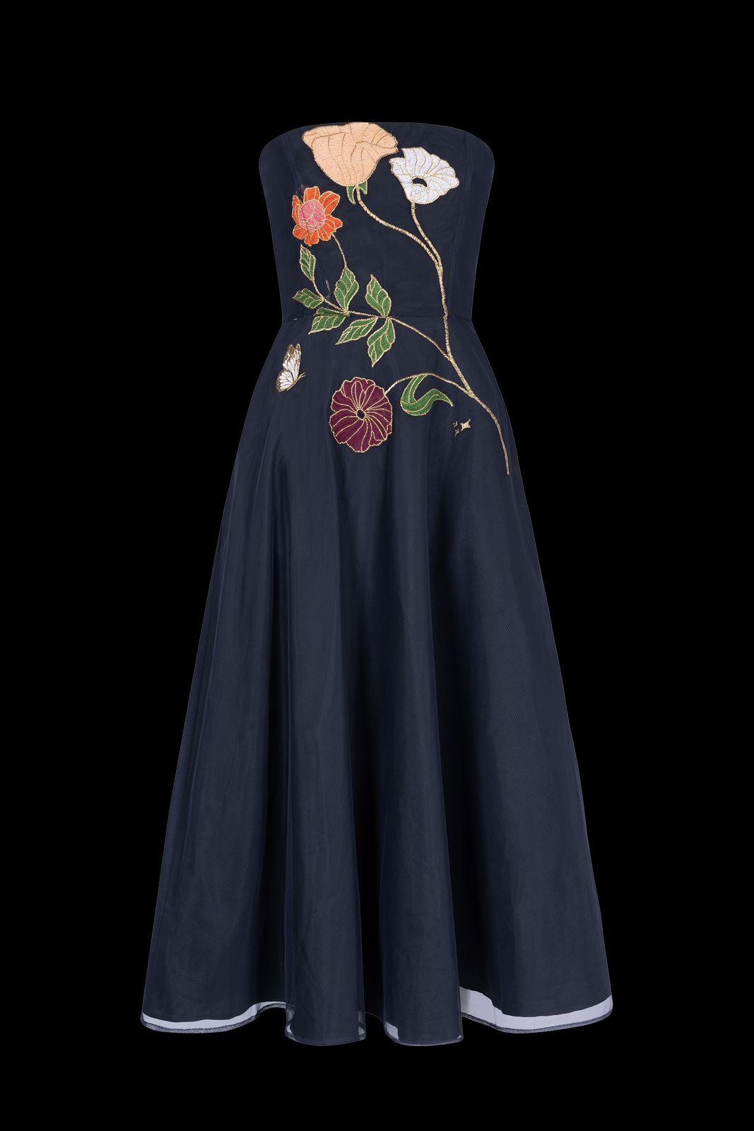 Freya Embroidered Strapless Dress