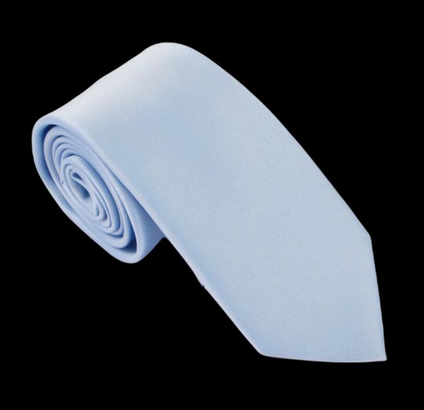 Sky Blue Satin Wedding Tie