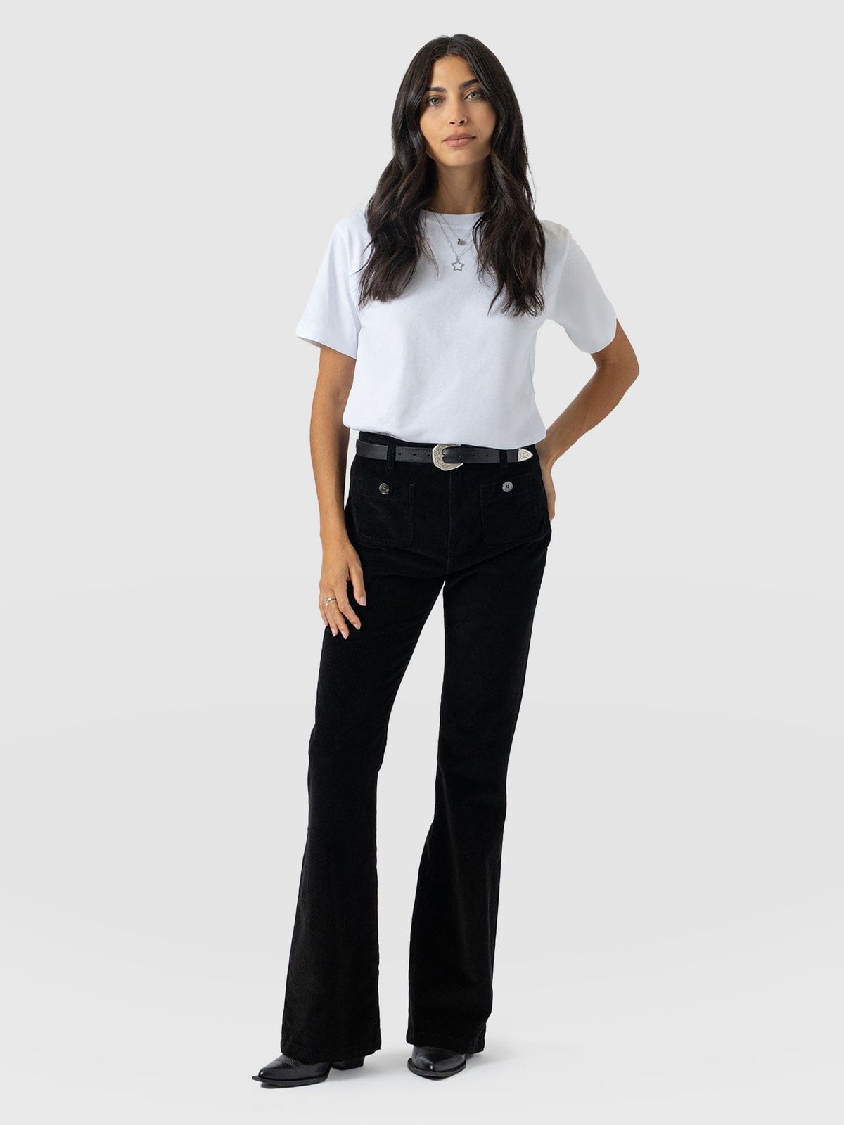 Bowie Flared Pant - Black Cord