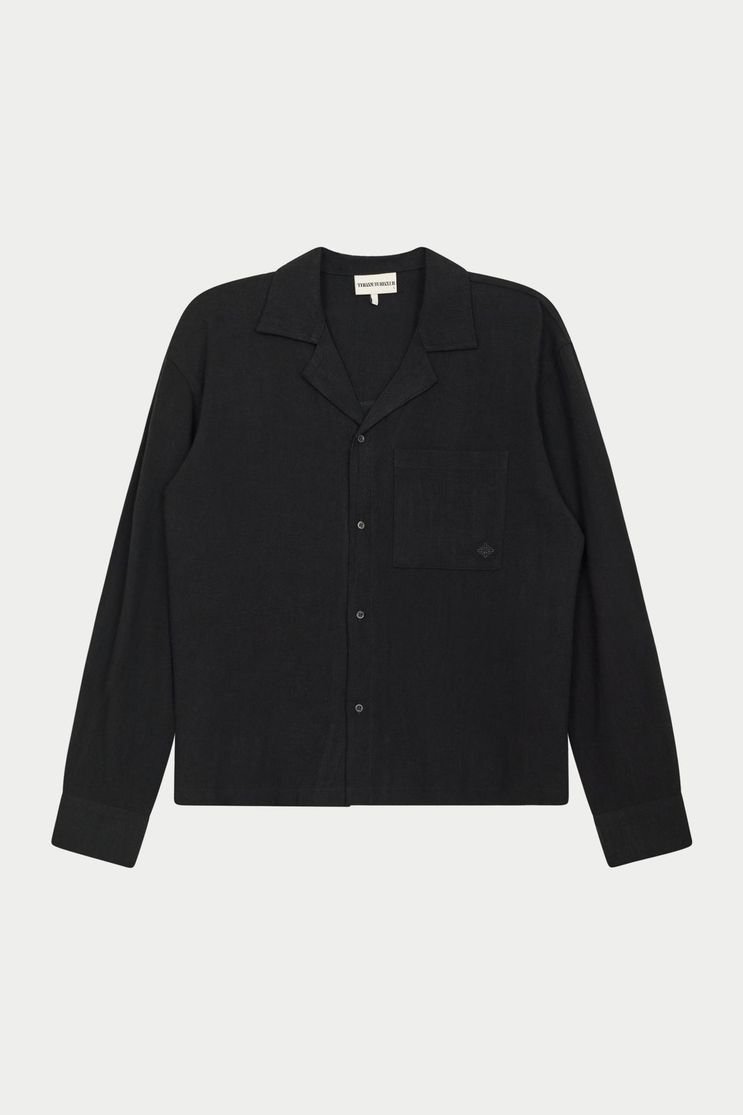 TEXTURED WOVEN SHIRT - BLACK