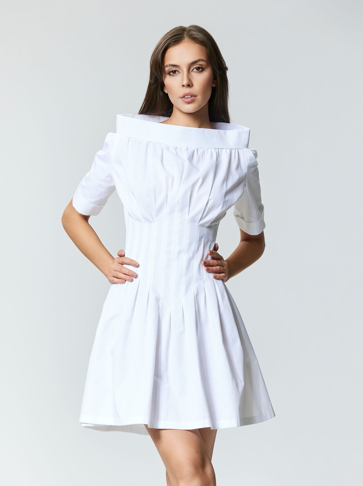 EYSA | GOTS Organic Cotton Dress | White
