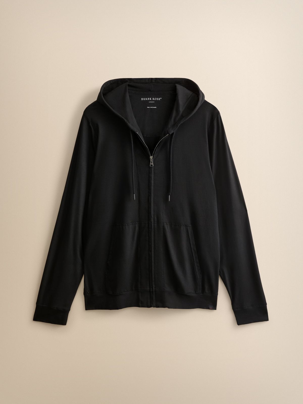 Basel Micro Modal Zip Up Hoodie Black