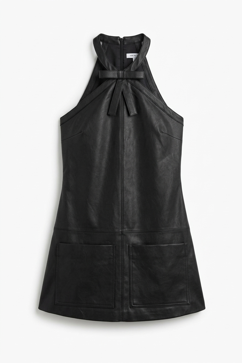 Harlow Black Leather Dress