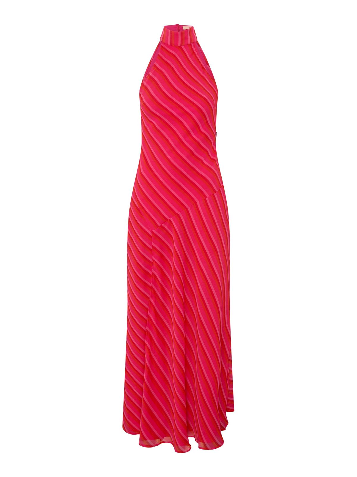 Elsie Striped Dress In Pink And Orange