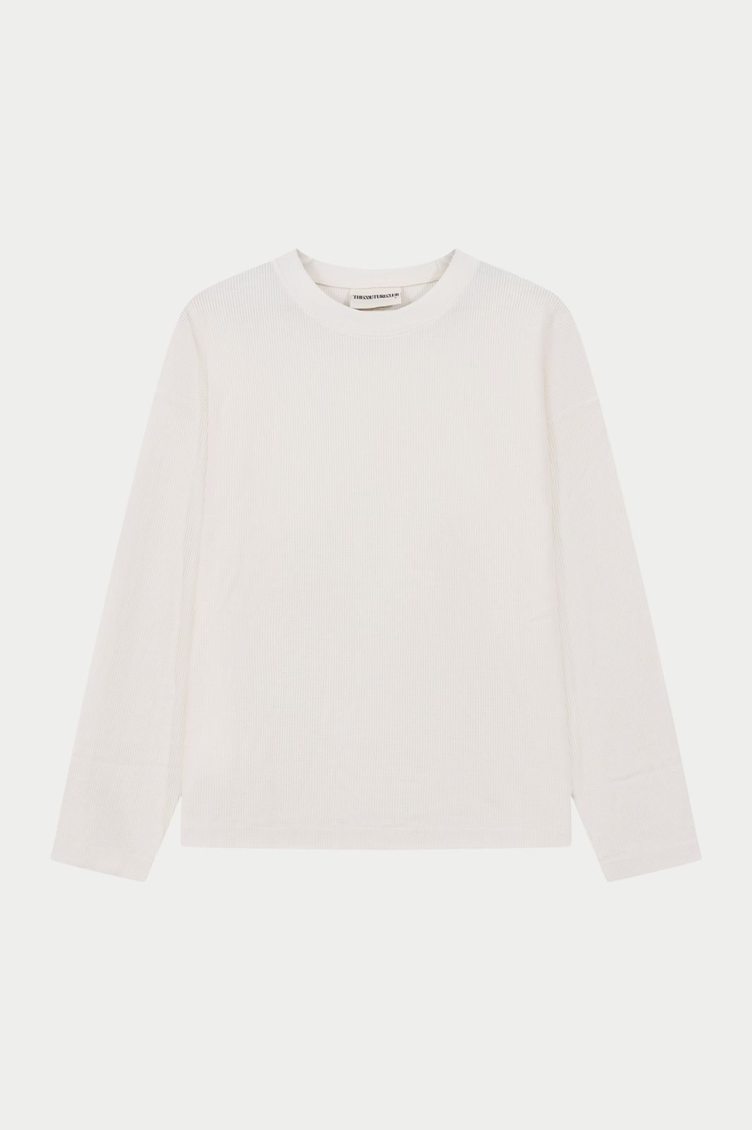 WAFFLE LONG SLEEVE T-SHIRT - OFF WHITE