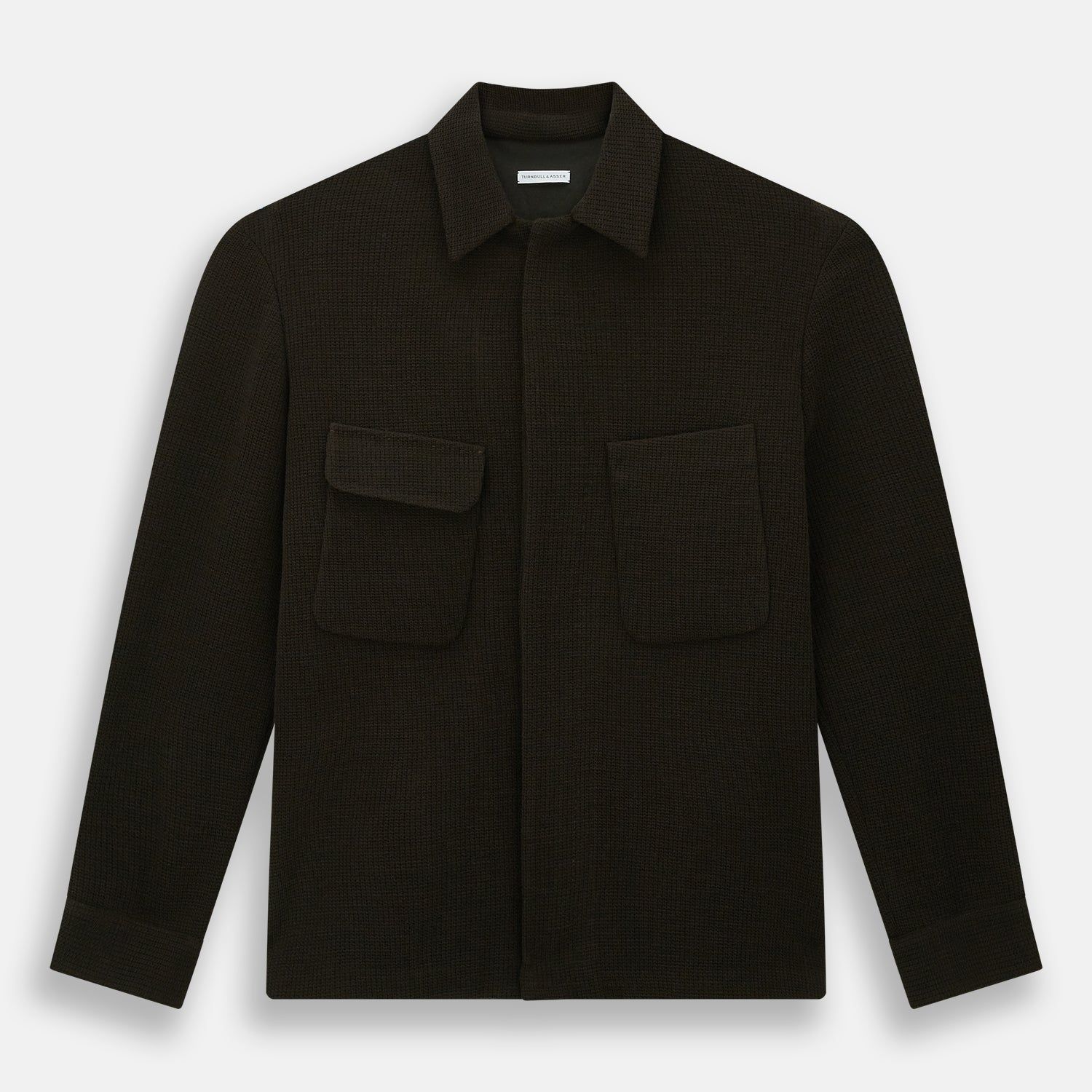 Dark Chocolate Greenwich Knitted Overshirt
