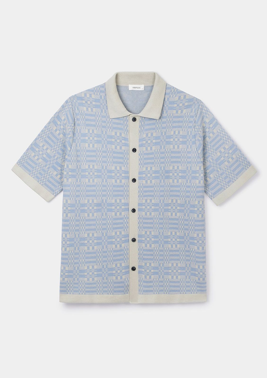 Light Blue Tapestry Jacquard Polo