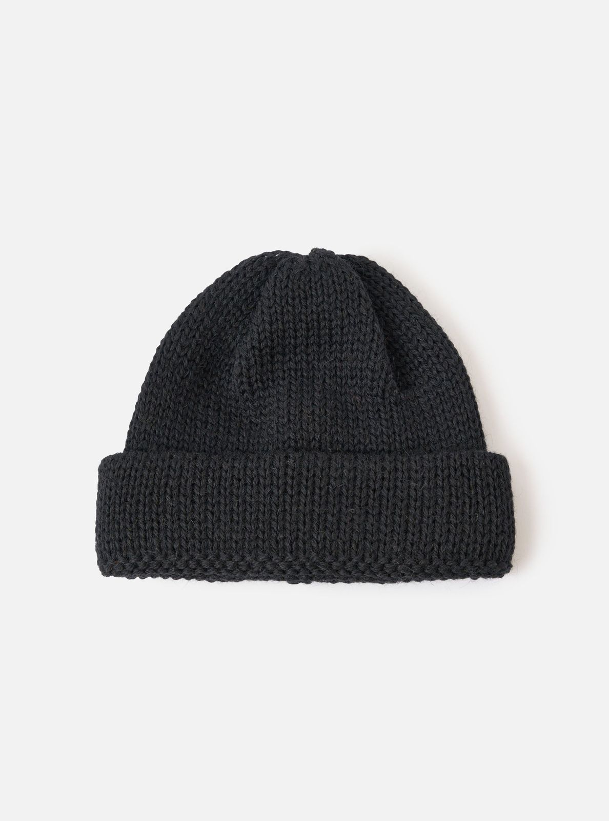 Black British Wool Short Watch Cap