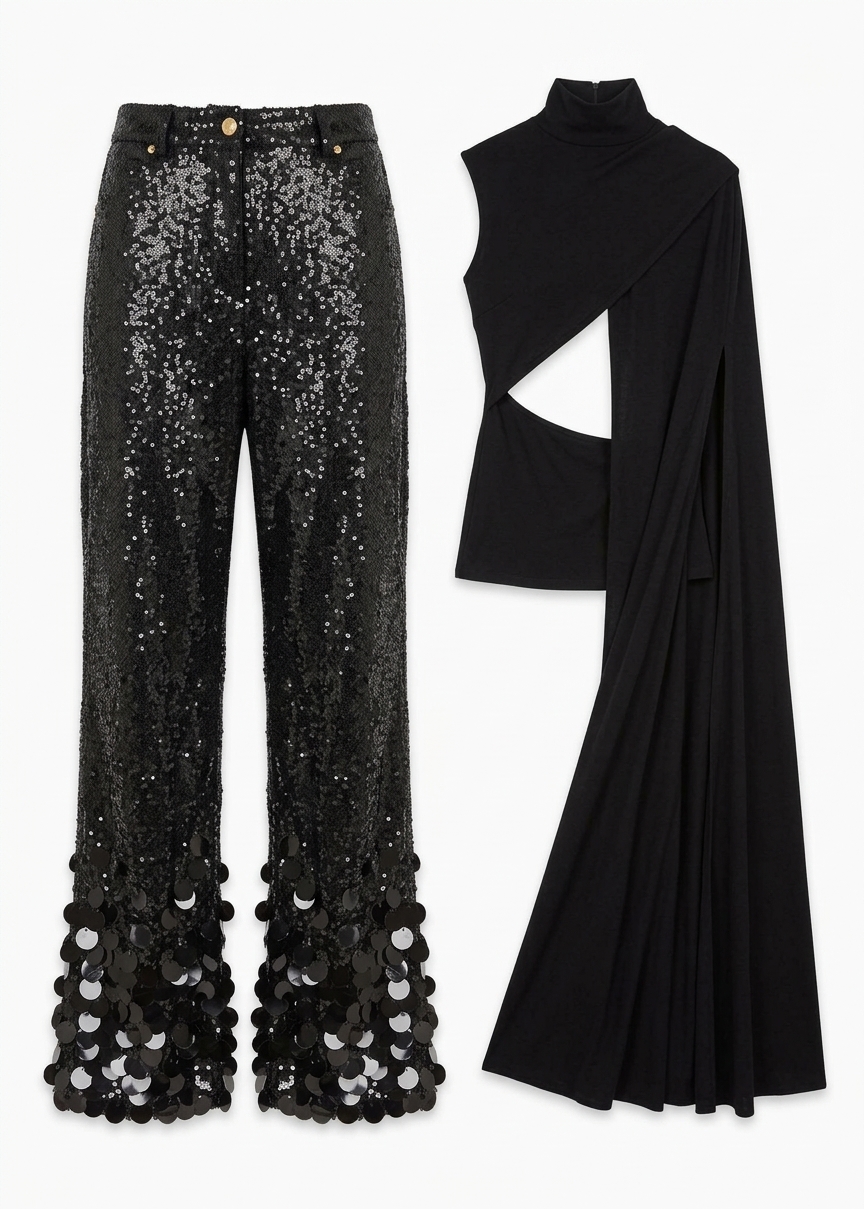 Darkpark Aurora Jersey Long Cape - Black