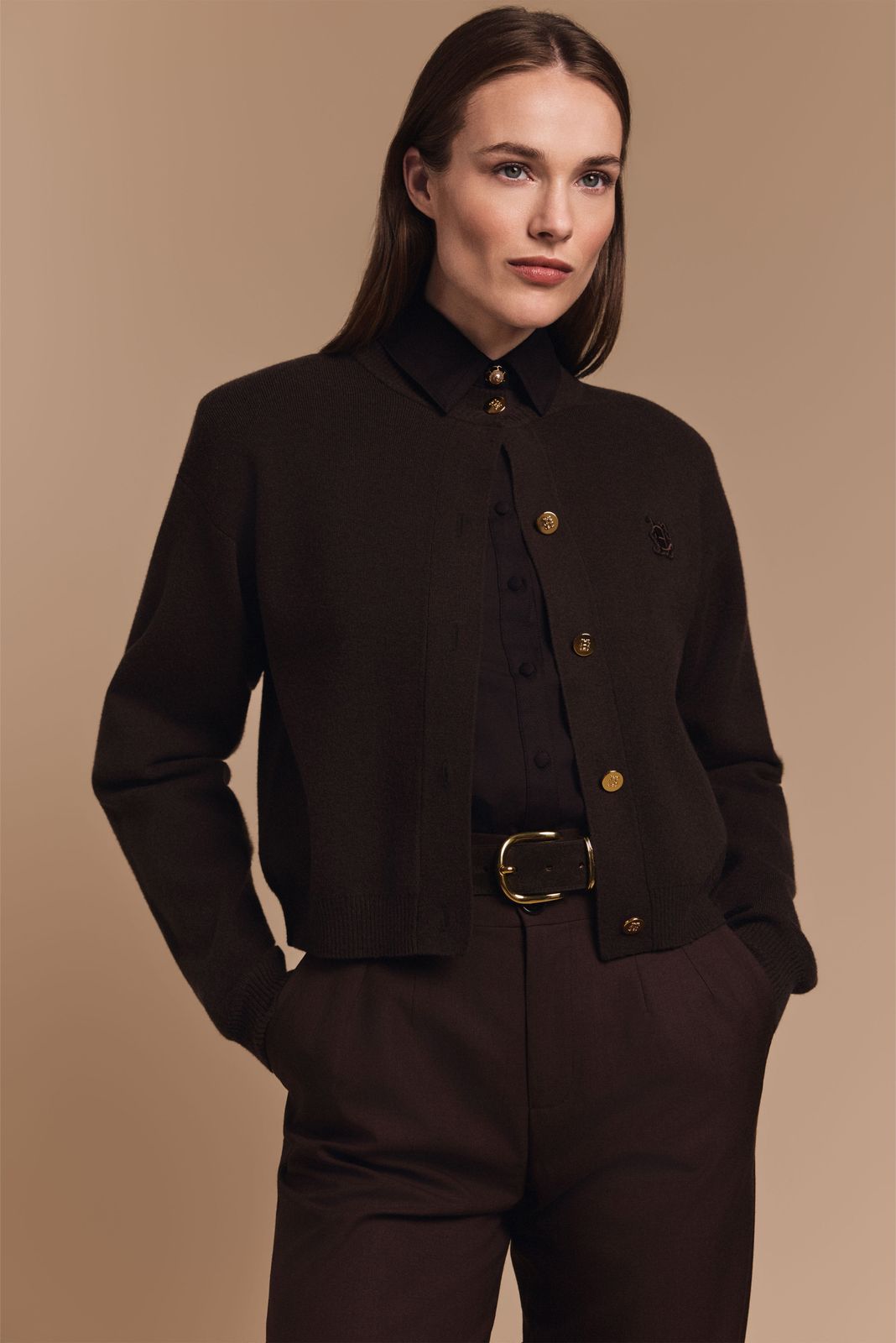 Chester Knitted Cardigan (Chocolate)