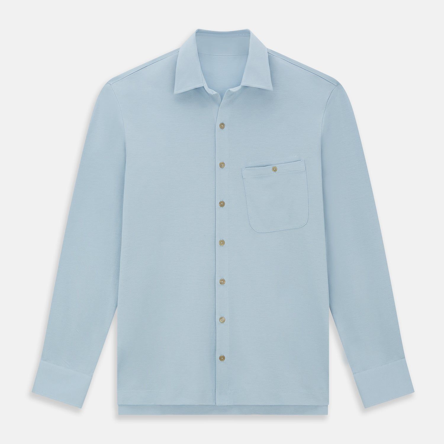 Pale Blue Pique Shirt