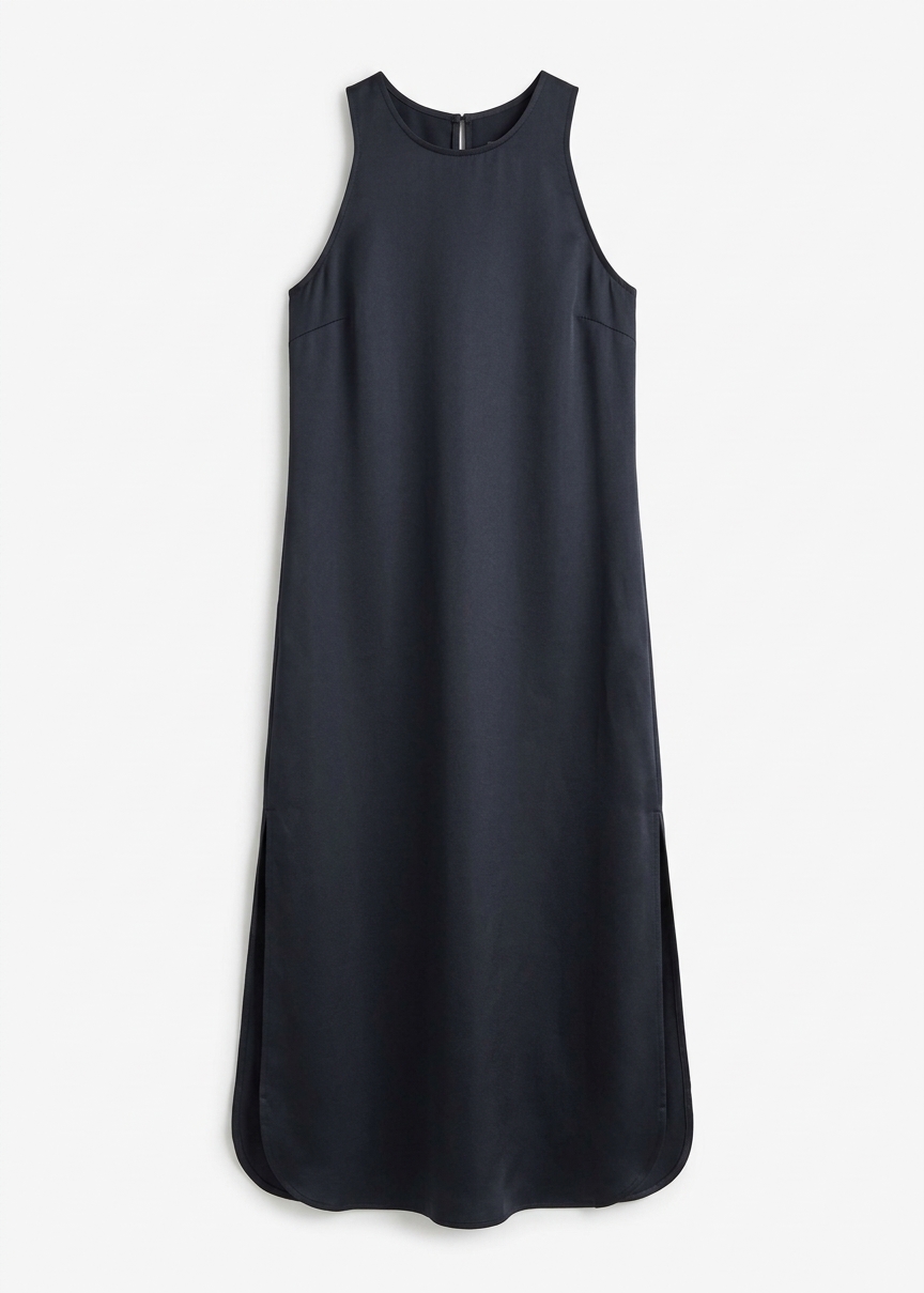 Loulou De Saison Paloma Long Silk Dress - Black