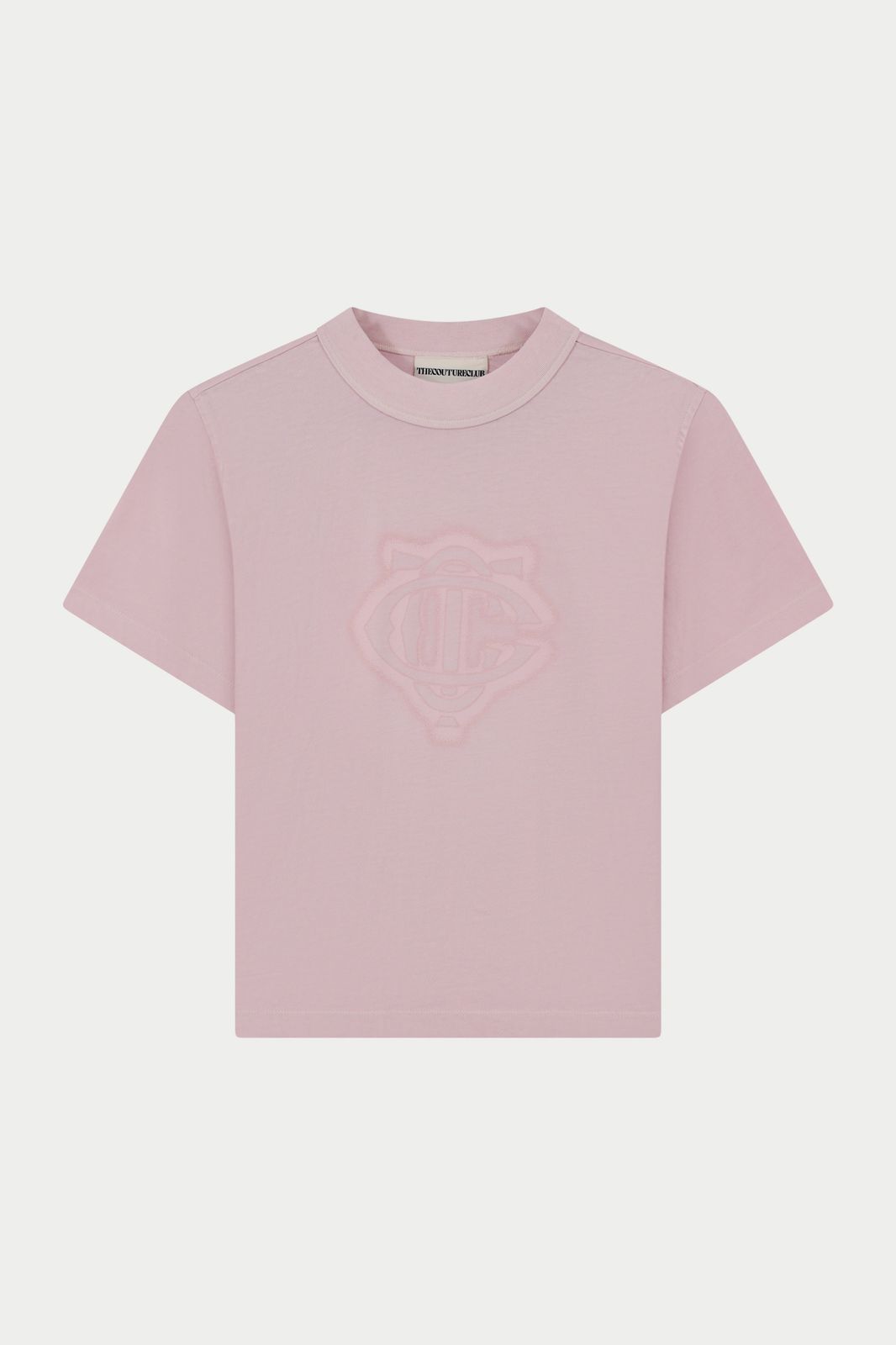 SHADOW PRINT EMBLEM T-SHIRT - WASHED PINK