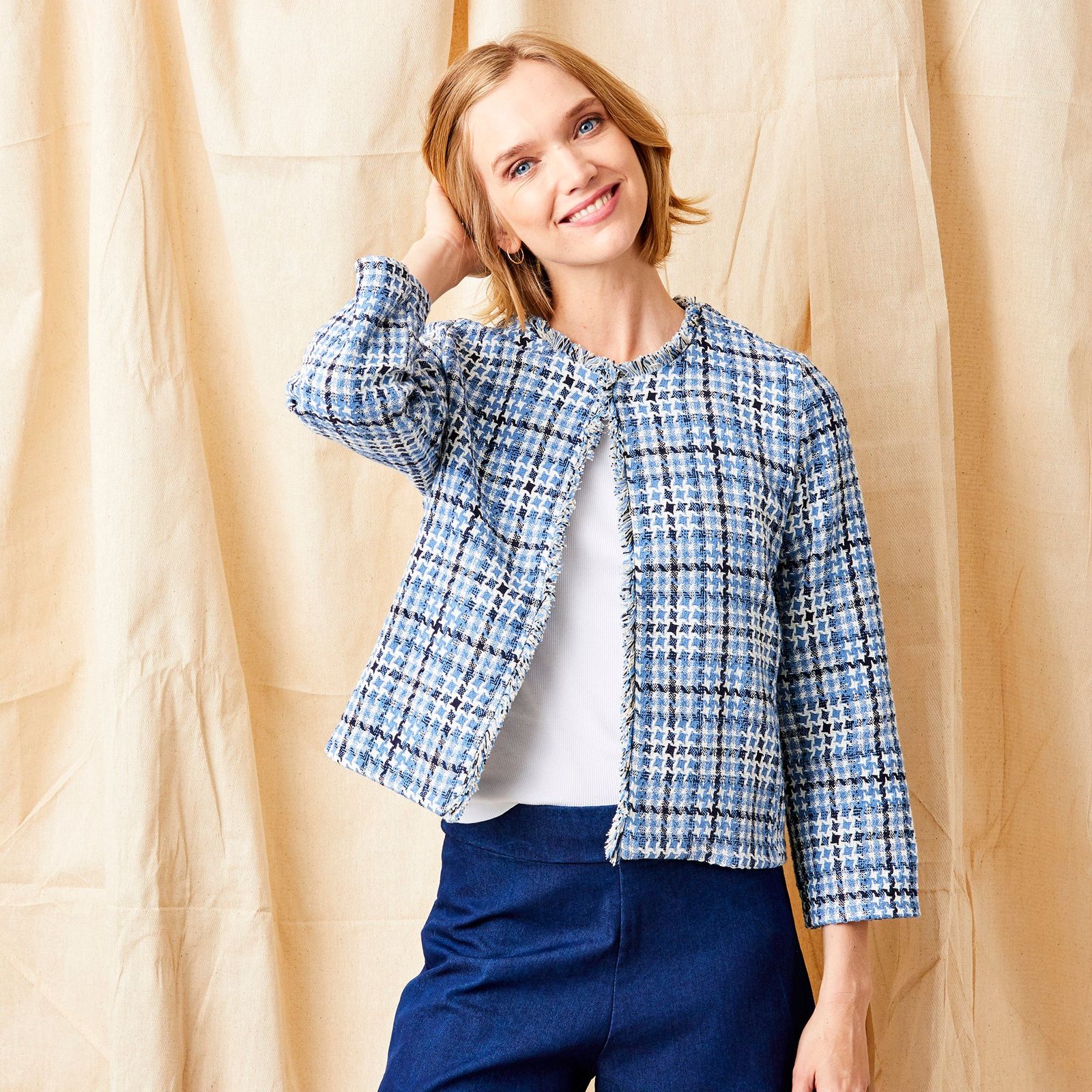 Jorge Short Frayed Trim Jacket