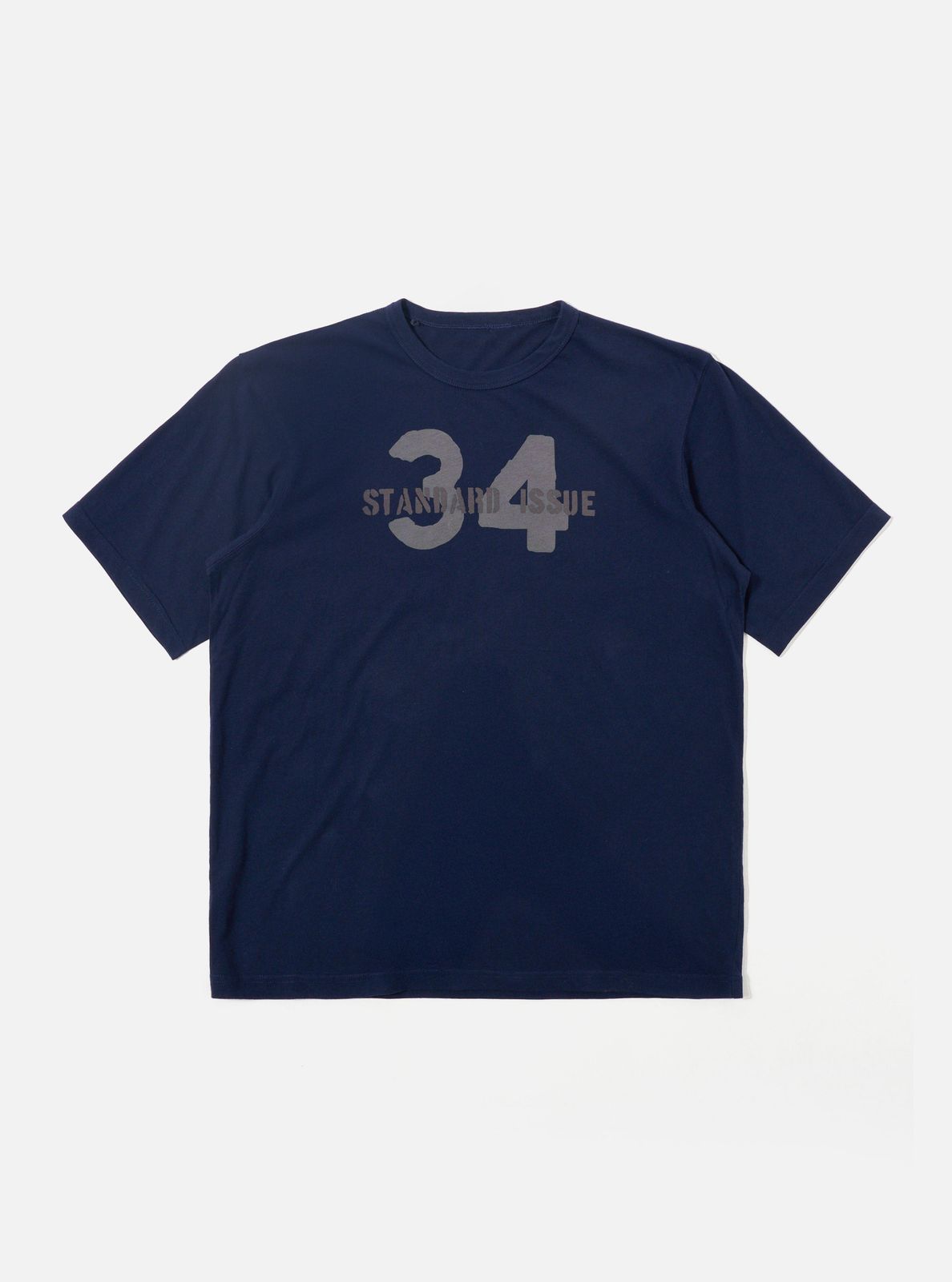 Navy Single Jersey 34 Printed Core Tee