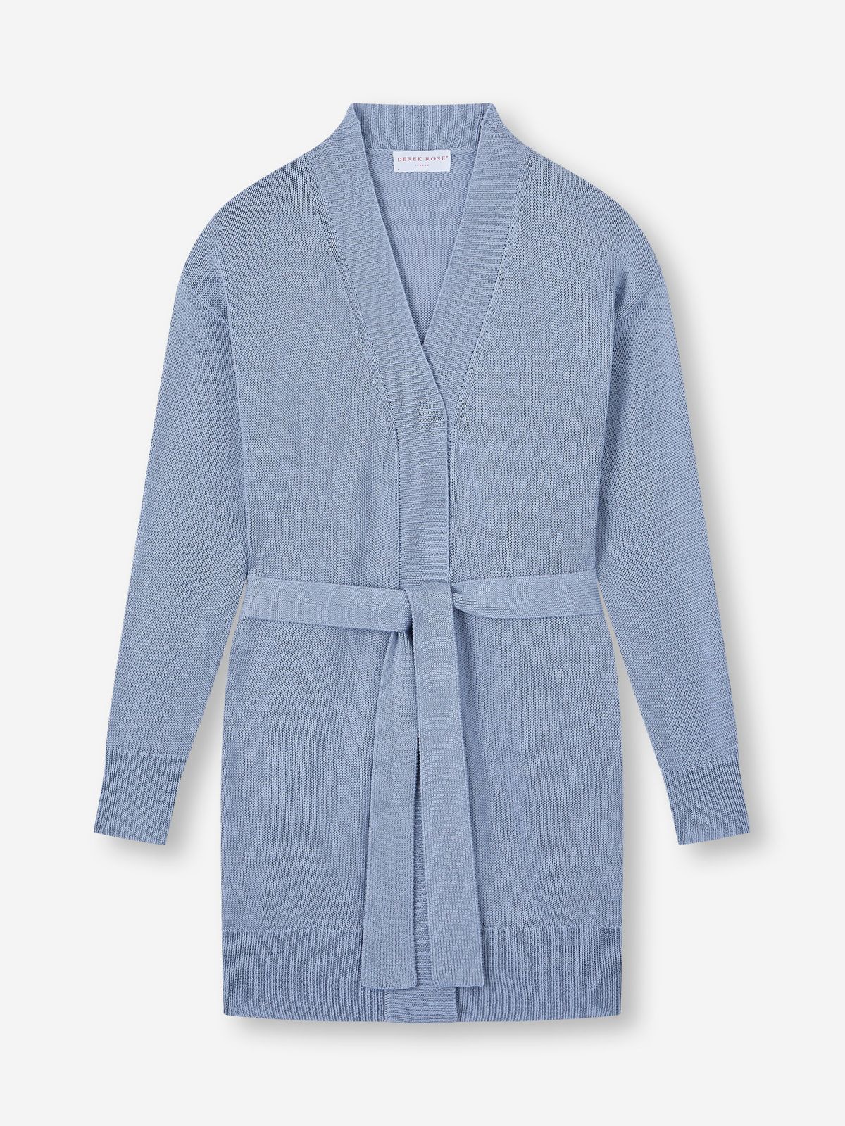 Delphine Silk Linen Cardigan Lavender Blue