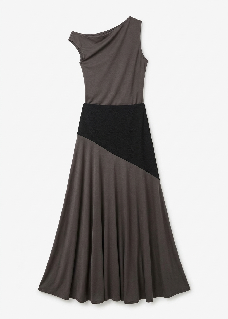 St. Agni Fine Jersey Asymm Top - Soot