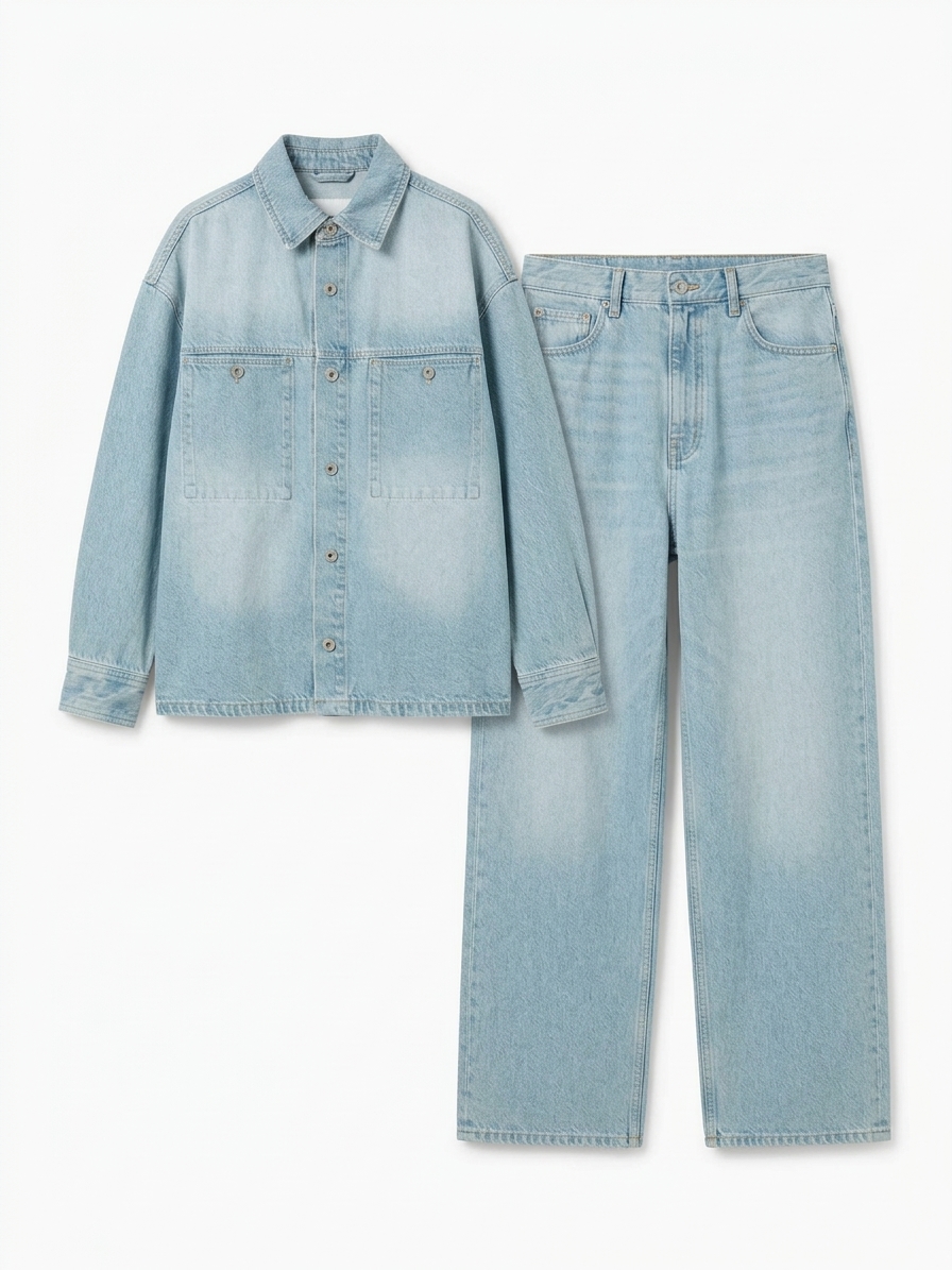 Cahun Denim Pant In Bleached Wash