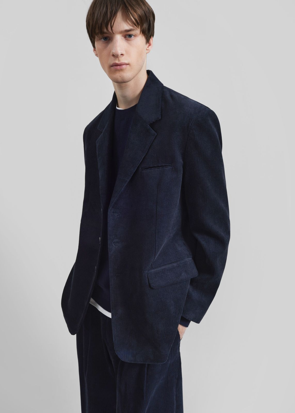 Bryant Corduroy Blazer - Dark Navy