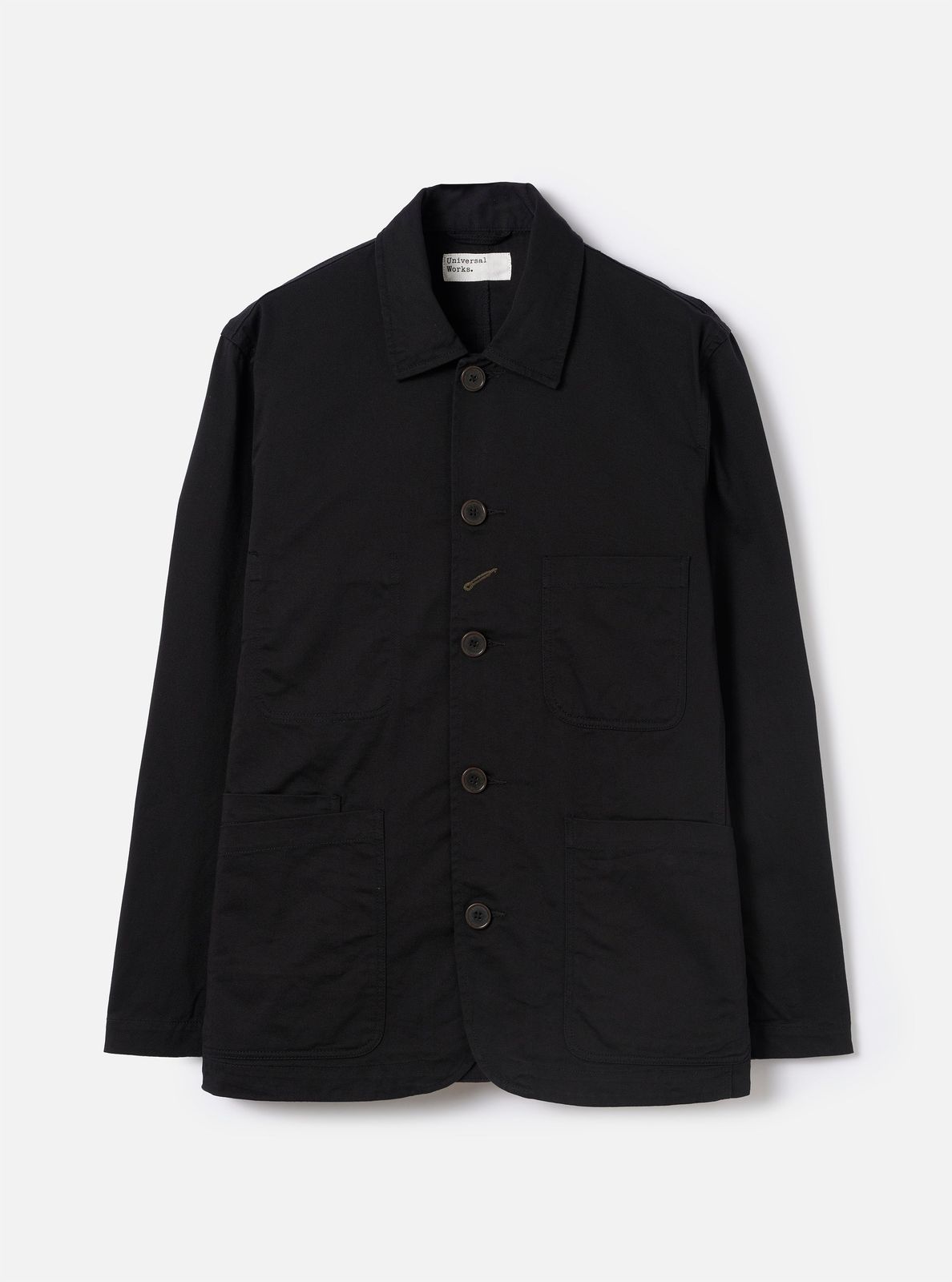 Black Twill Bakers Chore Jacket