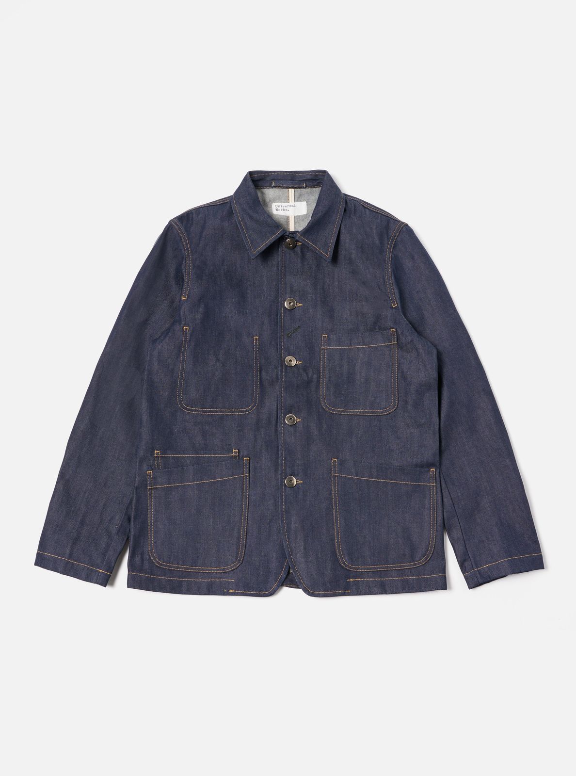Indigo 13oz Selvedge Denim Bakers Chore Jacket