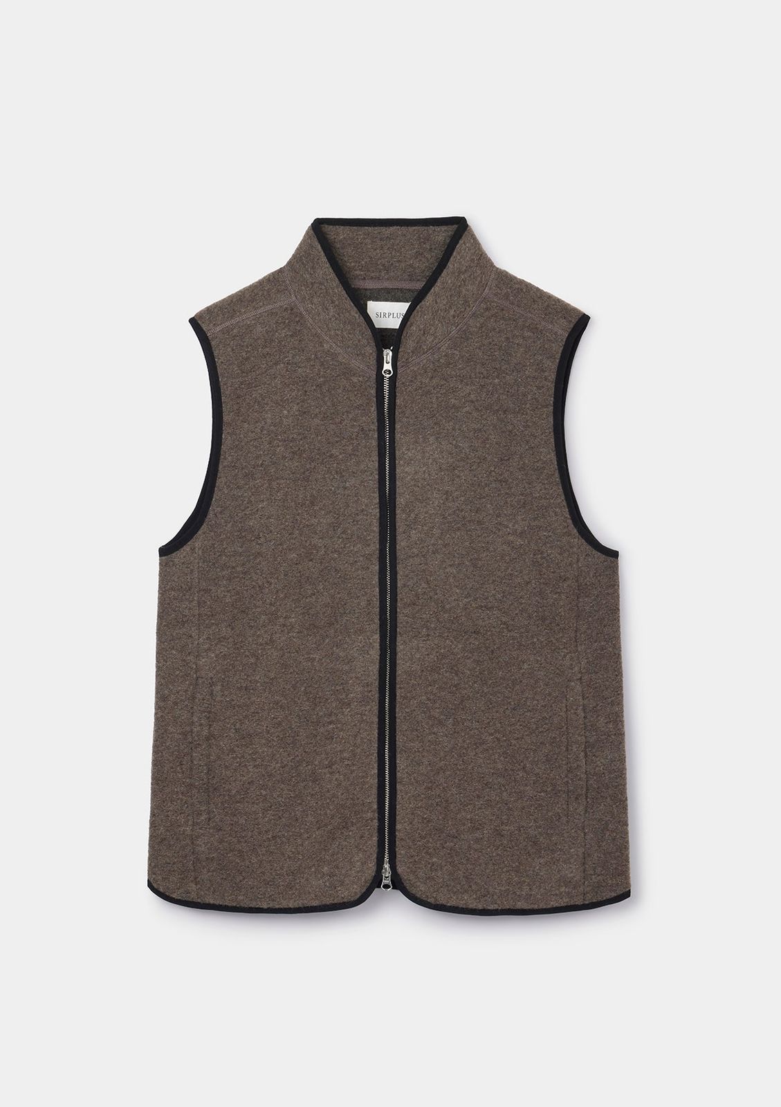 Mushroom Boiled Wool Gilet