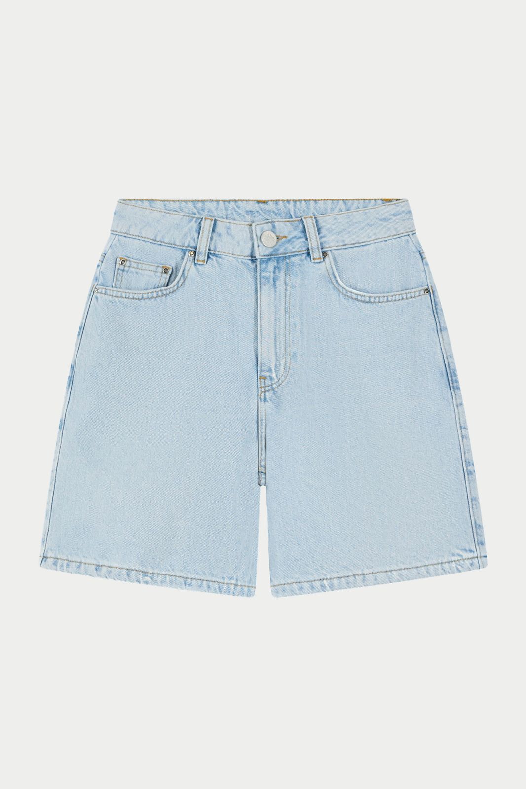 DENIM JORTS - MID STONE WASH