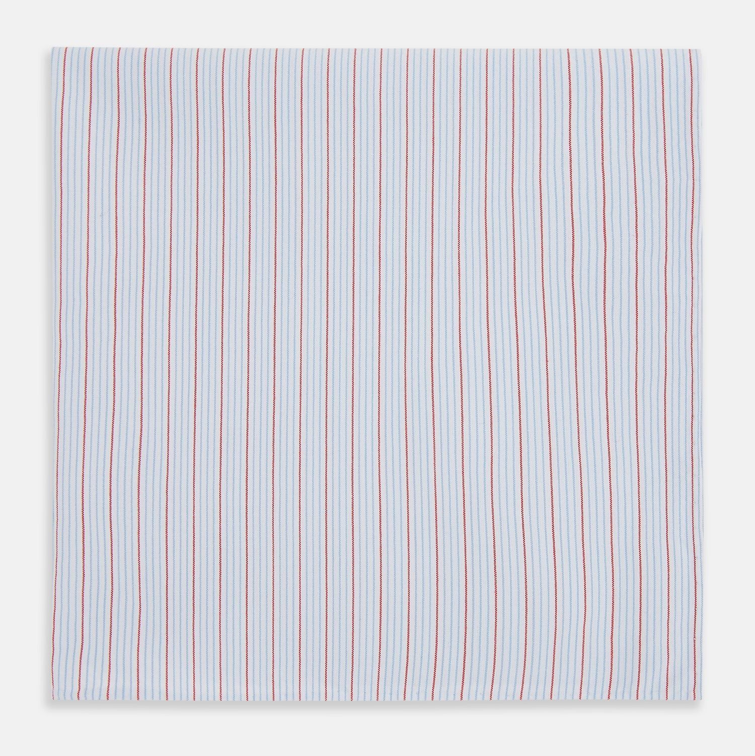 Hand Rolled Red Multi Pinstripe Handkerchief